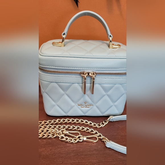 EUC Kate Spade Vanity Case Bag in Tiffany Blue - Picture 9 of 15